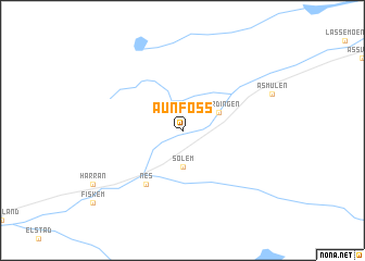 map of Aunfoss