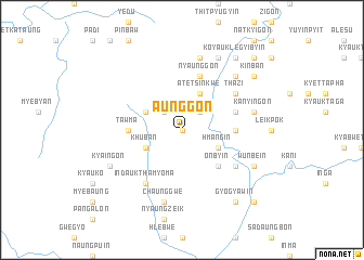 map of Aunggon