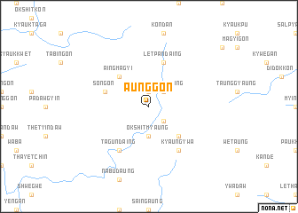 map of Aunggon