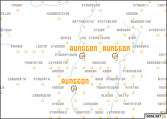 map of Aung-gon