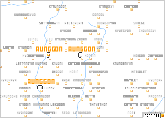 map of Aunggon