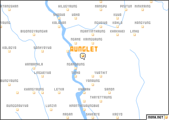 map of Aunglet