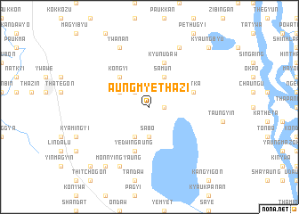 map of Aungmye Thazi