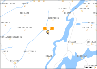 map of Auñón