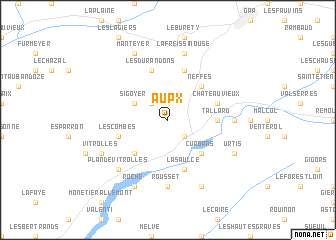map of Aupx