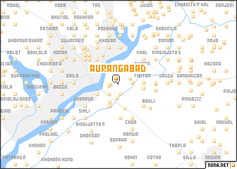 map of Aurangābād