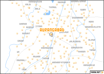 map of Aurangābād
