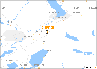 map of Aurdal
