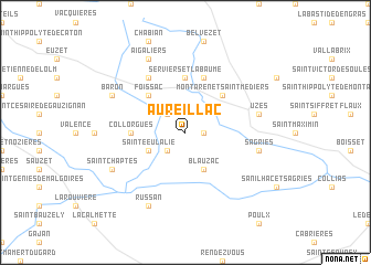 map of Aureillac