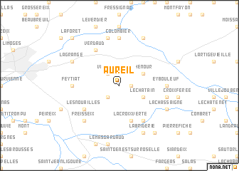 map of Aureil