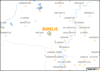 map of Aurelio