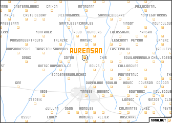 map of Aurensan