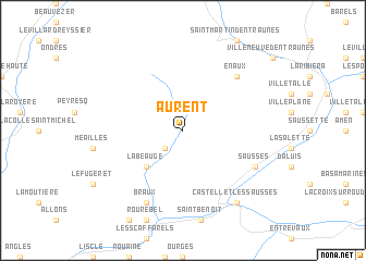 map of Aurent