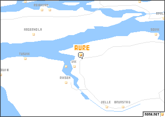 map of Aure