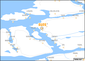 map of Aure