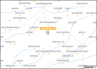 map of Aurignac