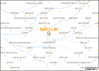 map of Aurillac