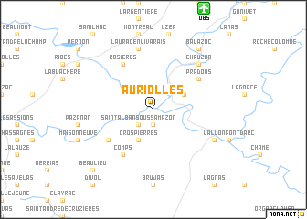 map of Auriolles