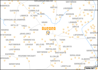 map of Aurora