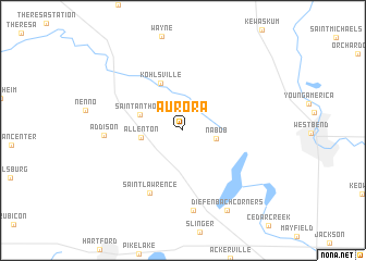 map of Aurora