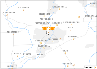 map of Aurora