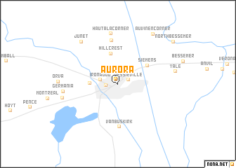 map of Aurora