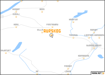 map of Aurskog