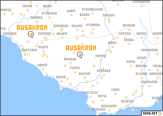map of Ausakrom