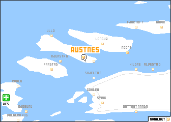 map of Austnes