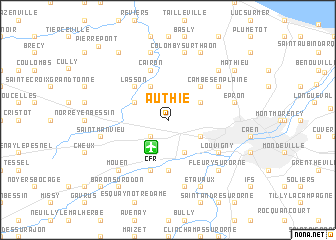 map of Authie