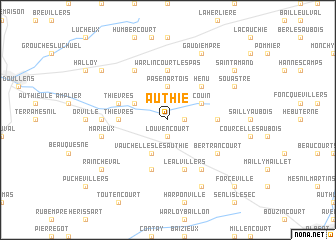 map of Authie