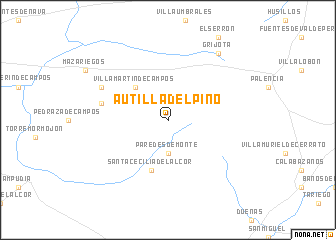 map of Autilla del Pino