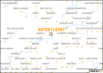 map of Autrey-le-Vay