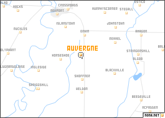 map of Auvergne