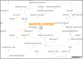 map of Auvers-le-Hamon