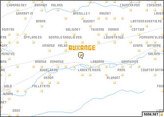 map of Auxange