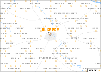 map of Auxerre