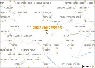 map of Auxey-Duresses