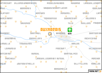 map of Aux Marais