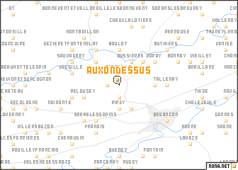 map of Auxon-Dessus