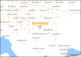 map of Aux Pièges