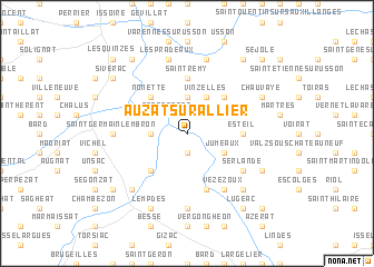 map of Auzat-sur-Allier