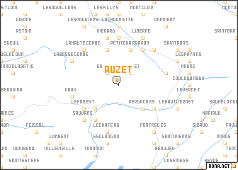 map of Auzet