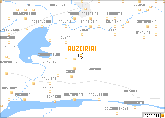 map of Aužgiriai