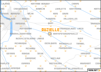 map of Auzielle