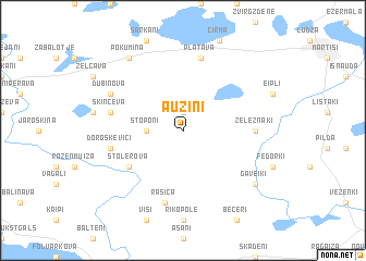 map of Auziņi
