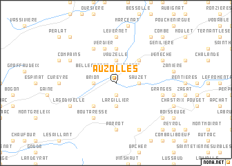 map of Auzolles