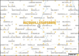 map of Auzouville-sur-Saâne