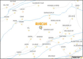 map of Əvǝcük