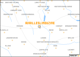 map of Availles-Limouzine